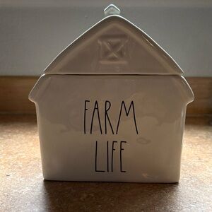 Rae Dunn Farm Life Ceramic Container New